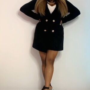 PrettyLittleThing Black Blazer Dress